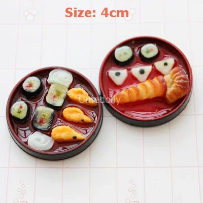 2PCS Cute Mini 1/6 Scale Miniature Dollhouse Sushi Bento Food for Blyth BJD Doll House Kitchen Accessorie Toy
