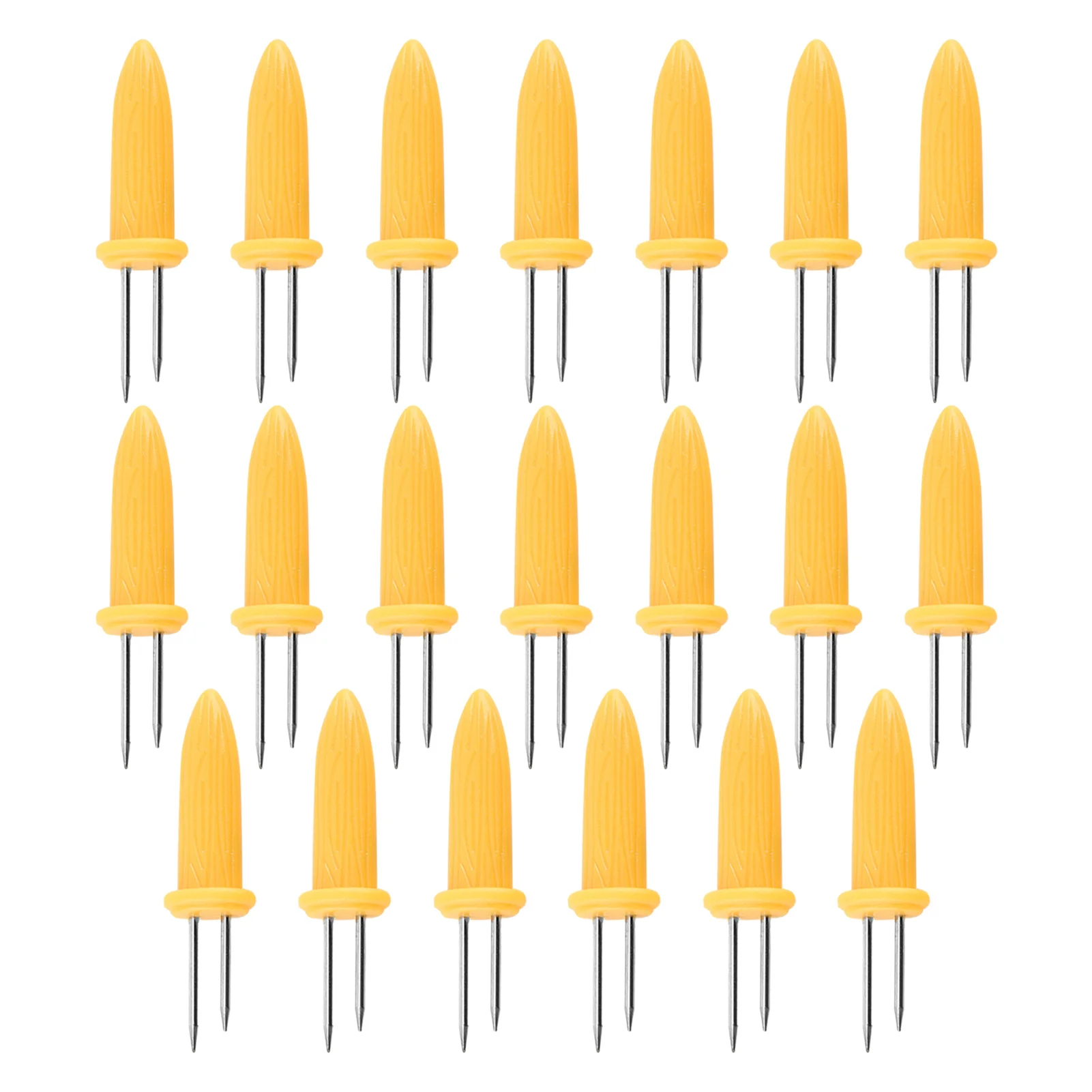 Corn Holders 20 Pcs/10 Pairs Stainless Steel Cob On The Cob Skewers Forks For Home Cooking