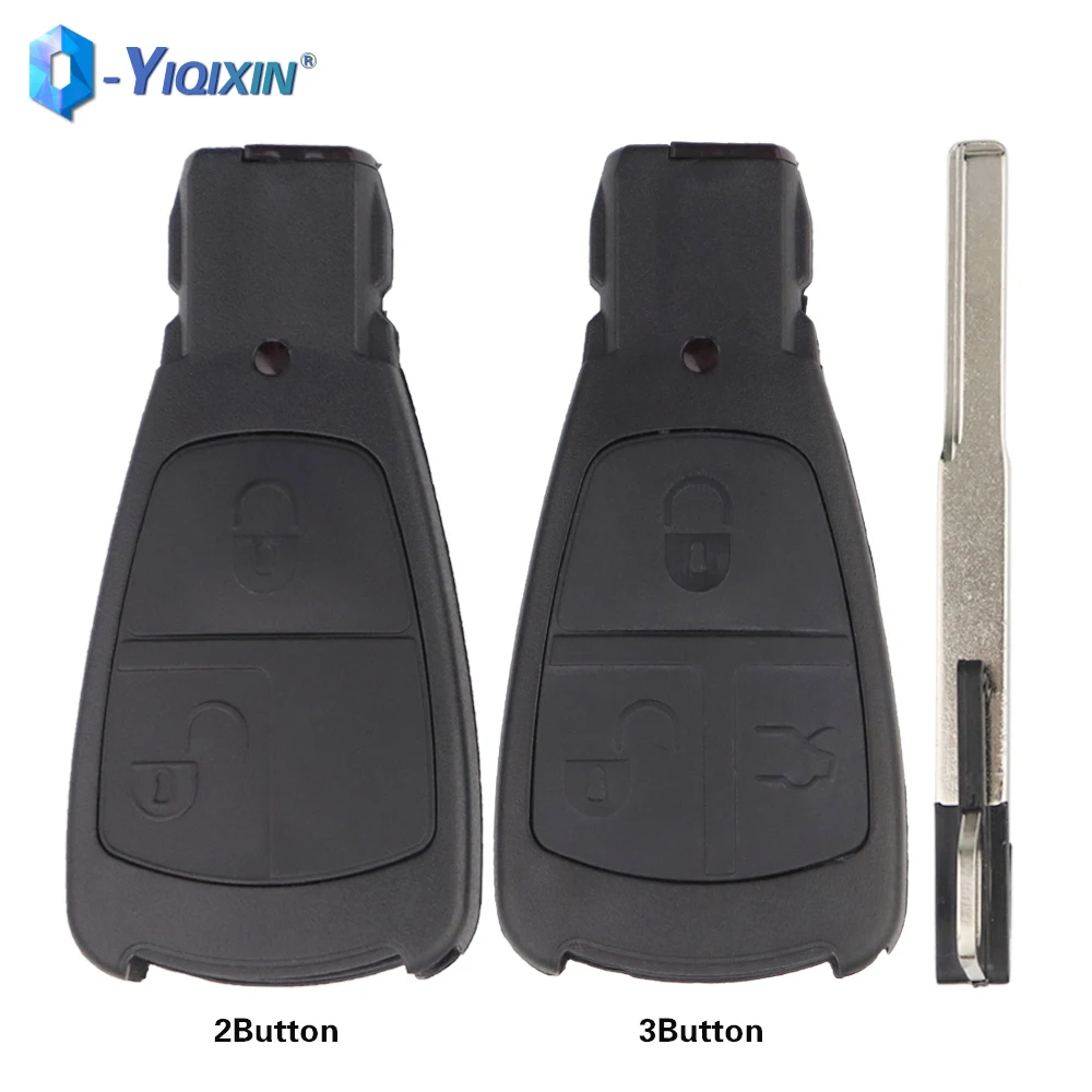 YIQIXIN 3 Button Old Style Remote Car Key Shell For Benz Mercedes C E S Class C180 1998-2004 W202 ML320 Replacement Case Fob yiqixin transponder car key shell for benz mercedes fortwo coupe cabrio city cross 450 forfour w124 w202 w210 remote cover case