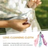 3pcs Keychain Glasses Cloth Suspend Electronic Wipes Screen Phone Cleaning Lens Cleaner Mirror Cloth Fiber Eyeglass Wipe Cloth 3