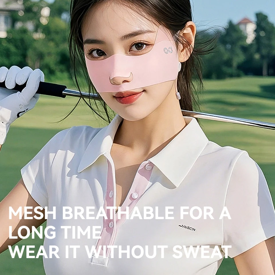 GTUBIKE Summer Ice Silk Mask Breathable Sunscreen Face Scarf Eye Patches Anti-UV Eye Protection Mask Cycling Golf Face Masks