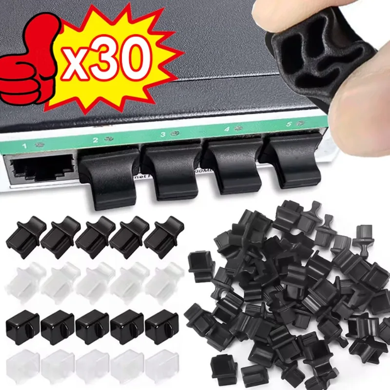 Anti-Dust Cap Covers SFP/RJ45 Port Protector Fiber Optic Dust Caps ...