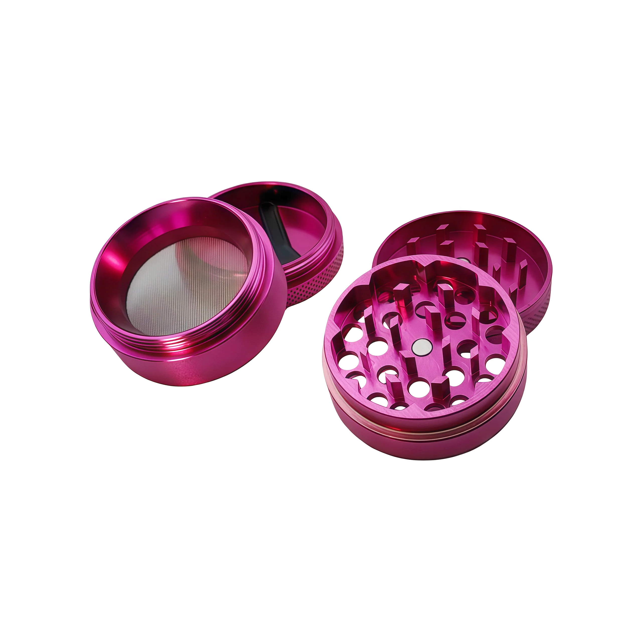 Vibrant 4-Layer Rainbow Grinder - Aerospace Aluminum with Pollen Catcher