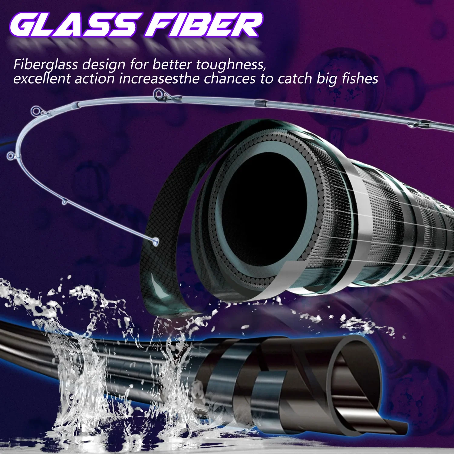 Sougayilang Fishing Rod Combo 1.7m Carbon Fiber Casting Rod and Baitcasting Reel with Free Pe Line As Gift Max Drag 8kg for Bass 3