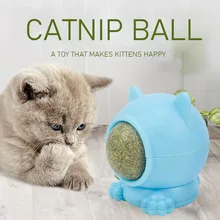 

Catnip Ball Cat Toy Rotatable Catnip Wall Sticker Toy Kitten Snack Natural Licking Mint Healthy Teeth Cleaning Supplies Pet Toy