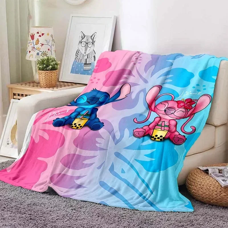 Stitch Flannel Fluffy Throw Camping Blanket for Children Sofa Throw Blanket Modern Fashion Gift Miniso Girlfriend Gift 2