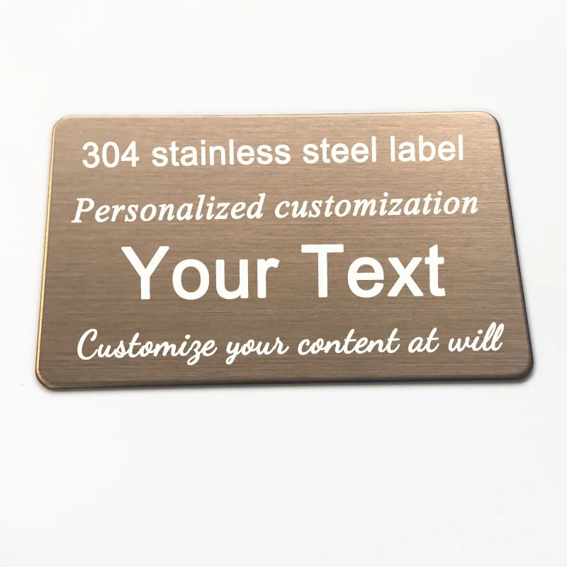 86x54x1mm Personalized Custom Logo Nameplate Badge Address Plate Badge Brooch ID Name Label 304 Stainless Steel Nameplate