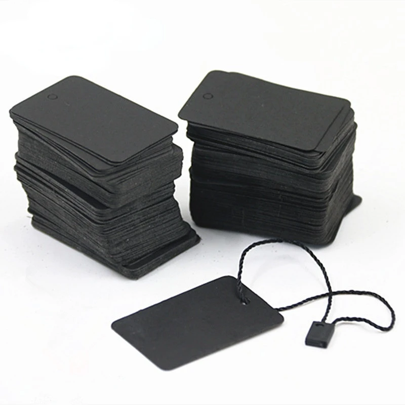 100pcs 350gsm 검은 종이 DIY 빈 골 판지 수제 파티 생일 웨딩 크리스마스 선물 꽃 상자 병 레이블 태그