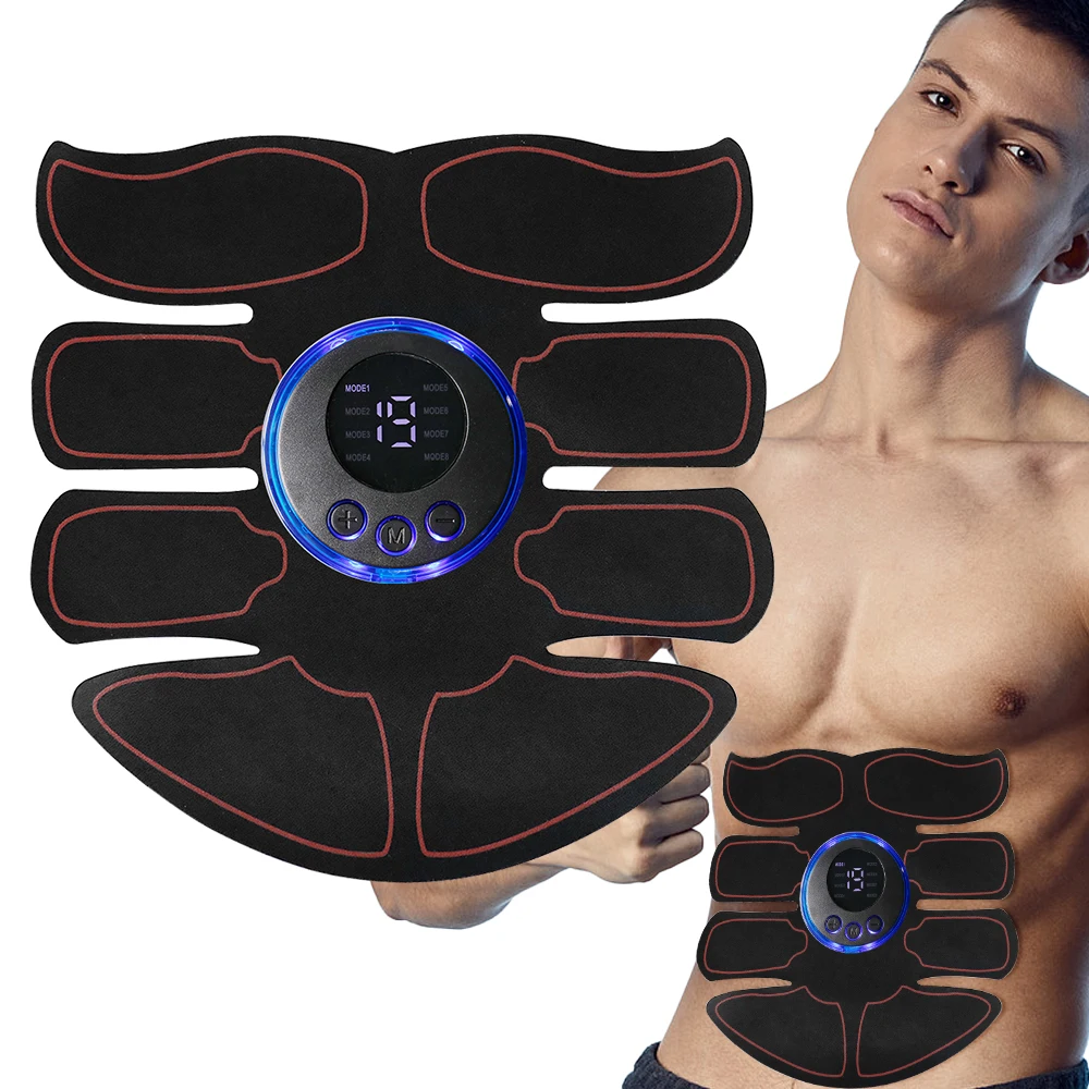 EMS Wireless Muscle Stimulator Fitness Trainer ABS Abdominal Electric Weight Loss Body Slimming USB Charging 8 Modes body massager,arm muscle trainer,gym accessories