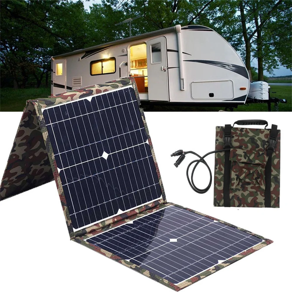 

Solar Panel Kit Foldable Solar Panel Kit Complete Solar Power Station MPPT Portable Generator Charger 18V for Car Boat Caravan