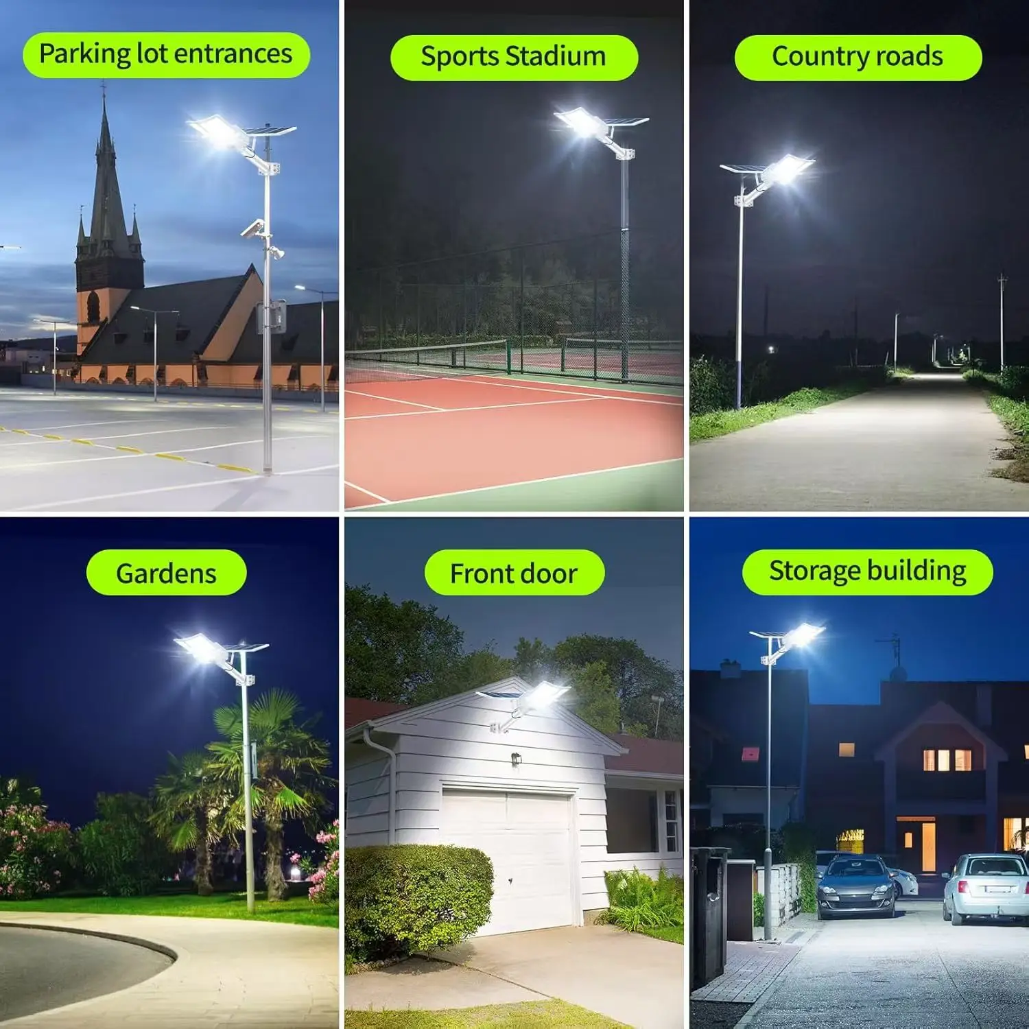 Zpiio Outdoor LED Solar Street Light 5000W Parking Lot Flood Security Lamp Wall Floodlight Dusk - View #3