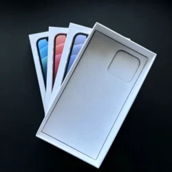 Premium Quality Retail Packaging Box for Mobile Phones with Manual Seal Sticker (Black)