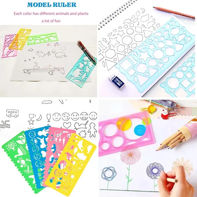Spirograph Drawing Stencil Set 5
