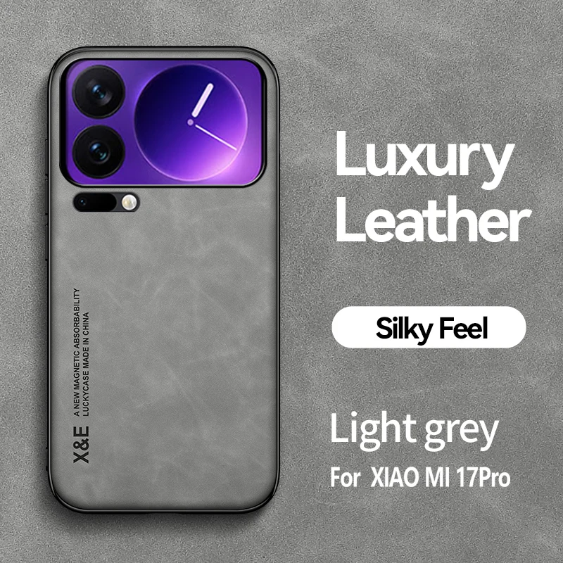 Luxurious Simple Skin-Friendly Leather Phone Case - Shockproof Bumper Design