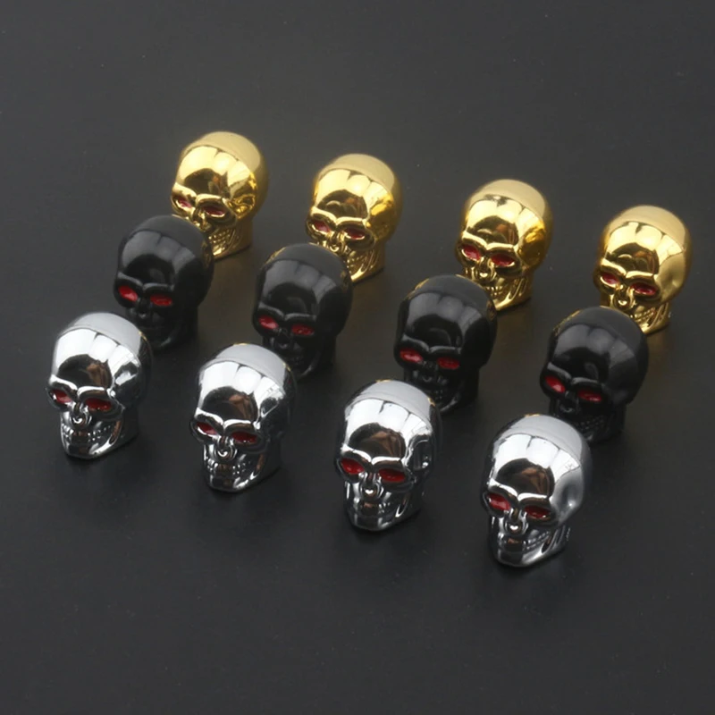 

Skull Valve Caps ABS Car Wheel Plugs For Alloy Wheels Tire Valve Cap Auto Valve Cover Nipple Caps For Cars Motorcycles Bikes