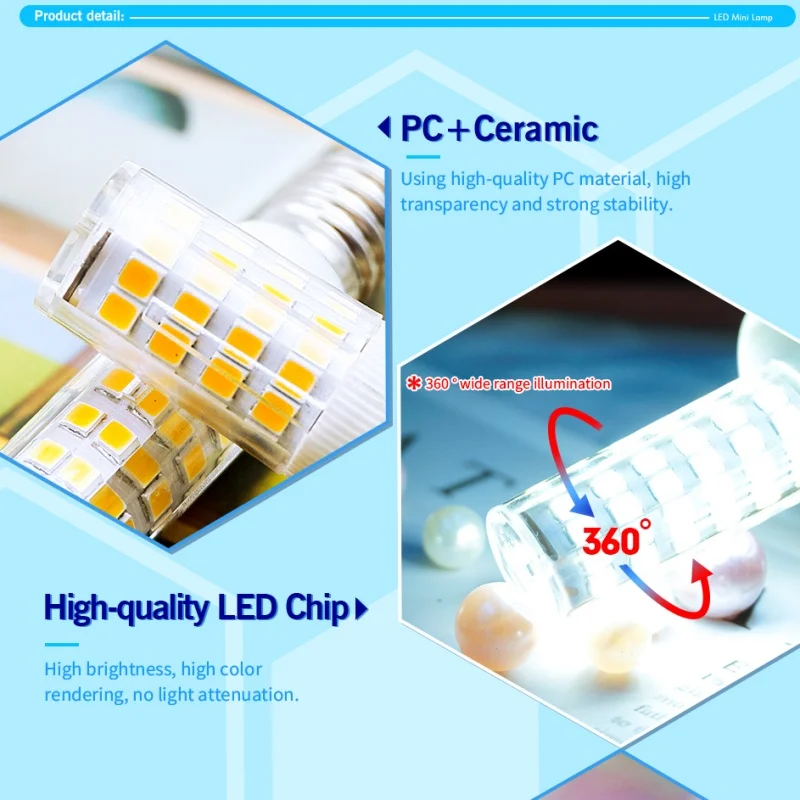 2-10pcs E14 LED 전구 AC220/240V 3W 5W 9W 옥수수 빛 24 36 72LED 세라믹 전구 할로겐 샹들리에 조명 교체 차가운 흰색 따뜻한