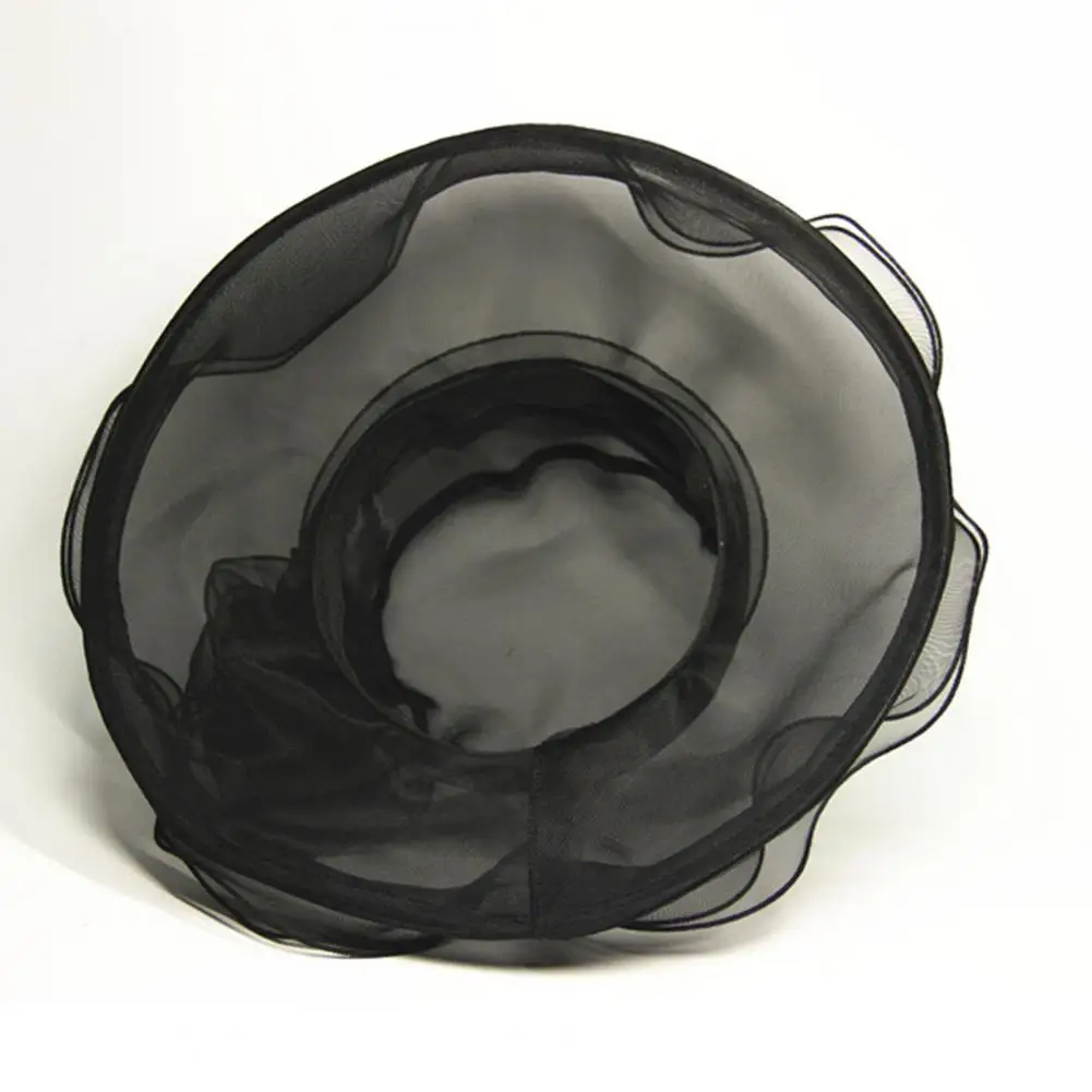 Stylish Women Performance Hat Super Breathable Women Sun Hat See-through Vintage Elegant Wedding Decorative fashion hat