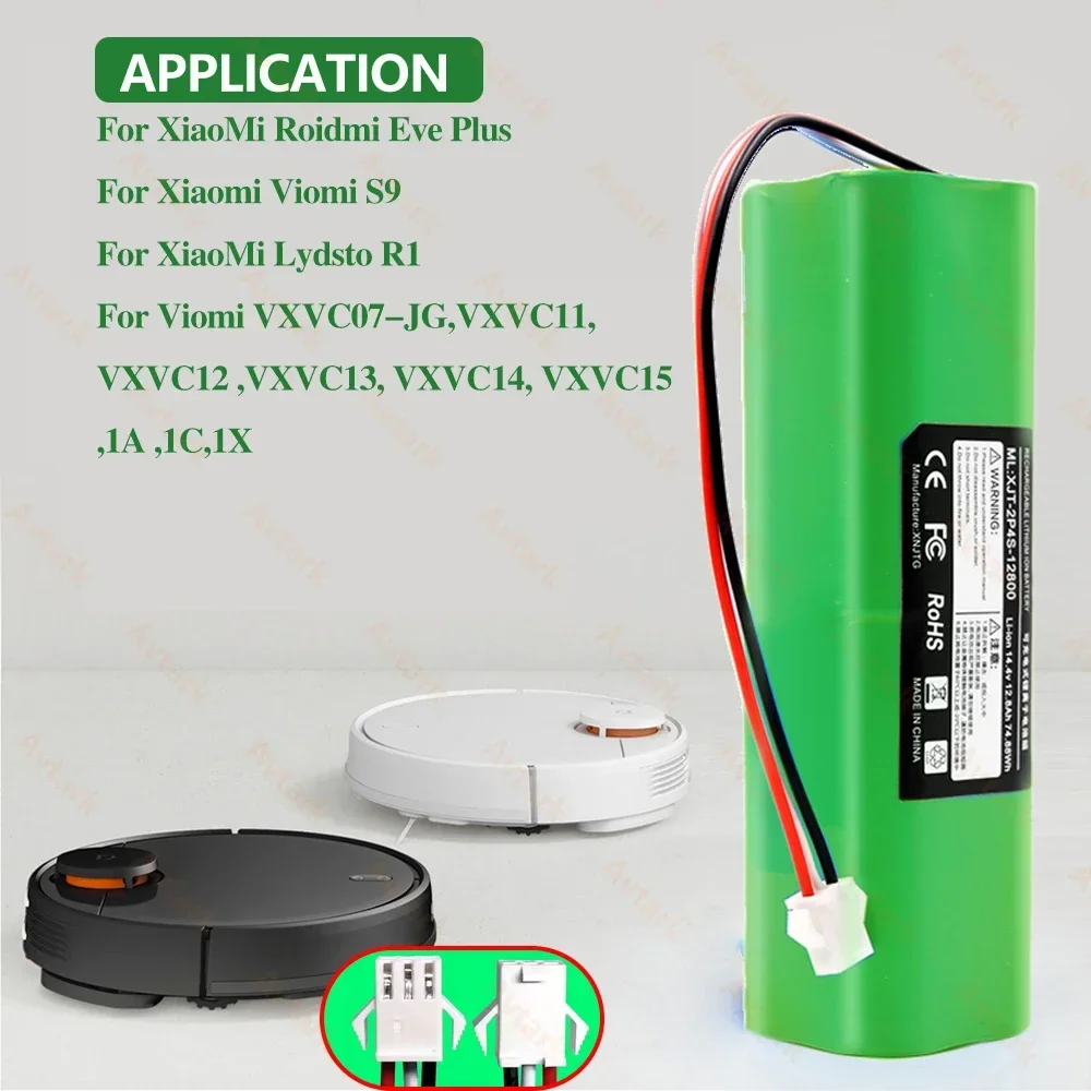 

Original 12800mAh Li-ion Battery For Lydsto R1,Roidmi Eve Plus ,Proscenic M7 MAX, M7 Pro,M8 Pro,U6, Lenovo LR1 Vacuum Cleaner