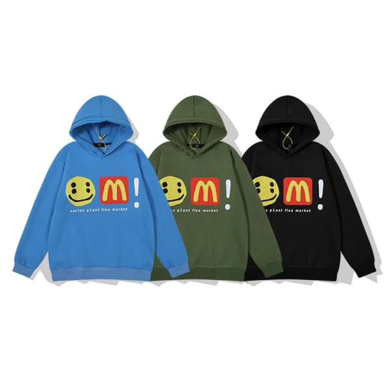 

23SS Foam Smiley Face Print CPFM.XYZ Hoodies Men Women EU Size 100% Cotton CPFM Pullover Fashion Autumn Winter Lil Peep