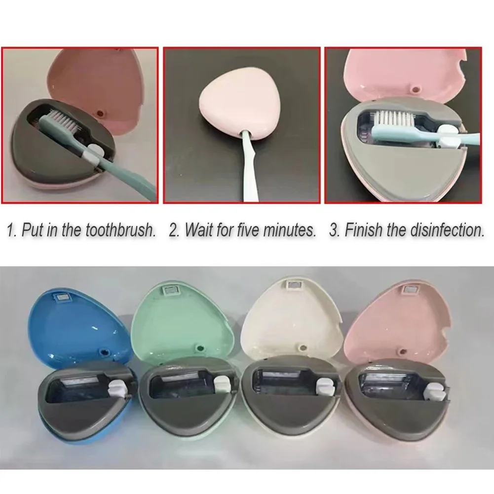 Toothbrush Sanitizer Holder Portable Mini Type-C USB Charging 150mAh Oral Care Teethbrush UV Disinfection Drying Sterilizer Box