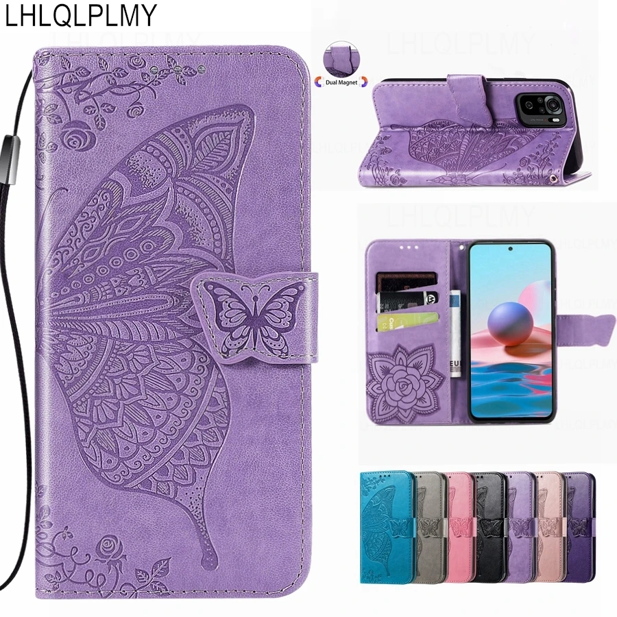 Butterfly Leather Flip Wallet Phone Case Cover