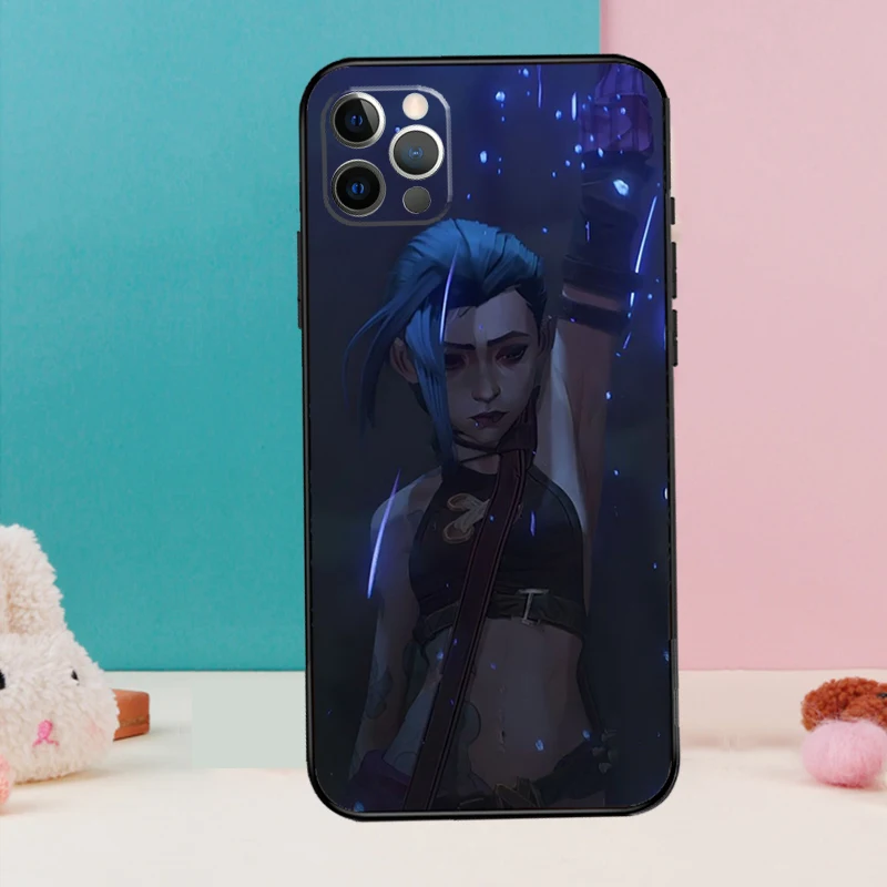 Arcane Jinx Vi Anime Silicone Bumper Phone Case