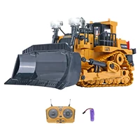 9 Channel 2.4G Radio Controlled Car 1/24 RC Crawler Heavy Bulldozer for Boy Gift USB Rechargeable for Children 1