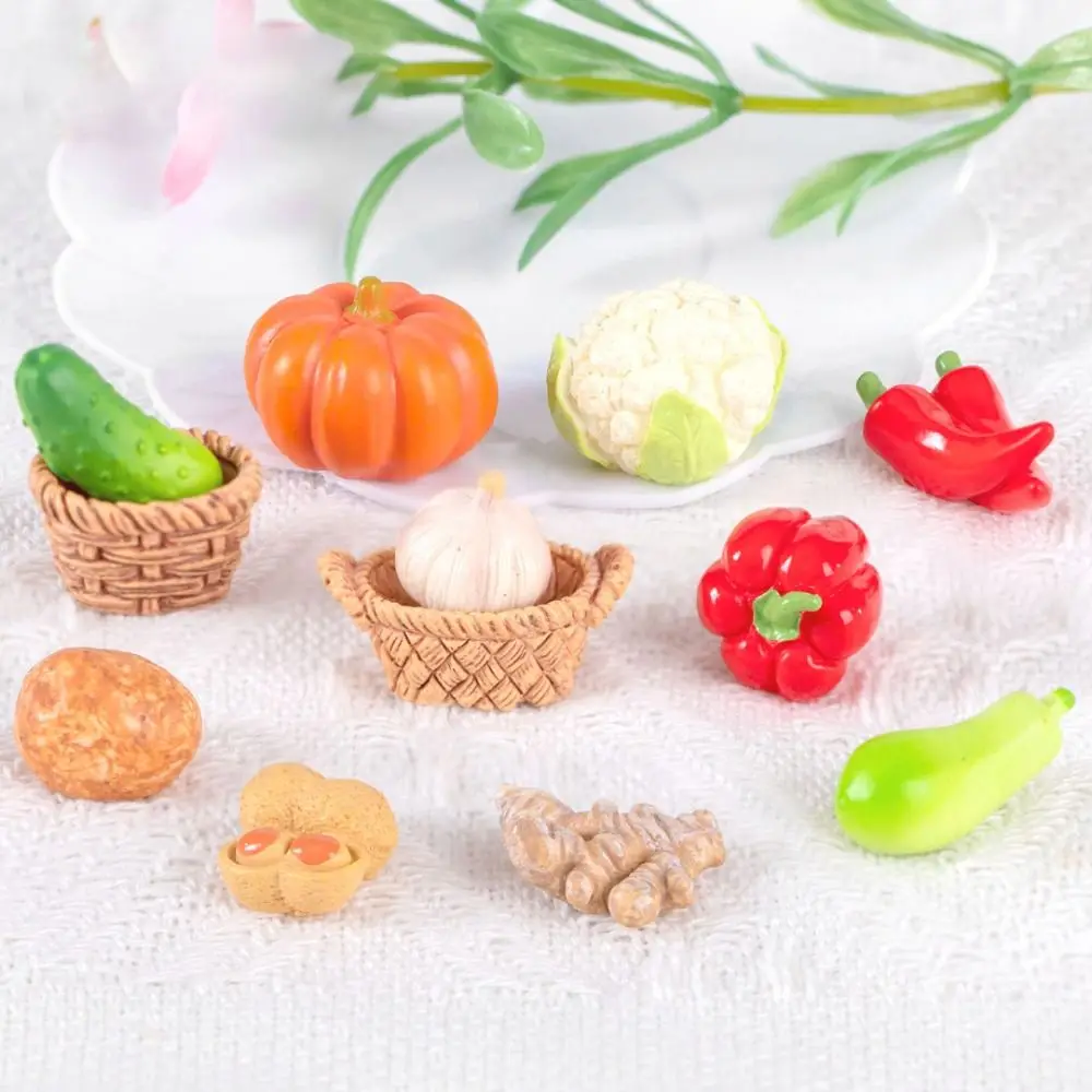 

5 шт., искусственные полимерные растения для кукольного домика