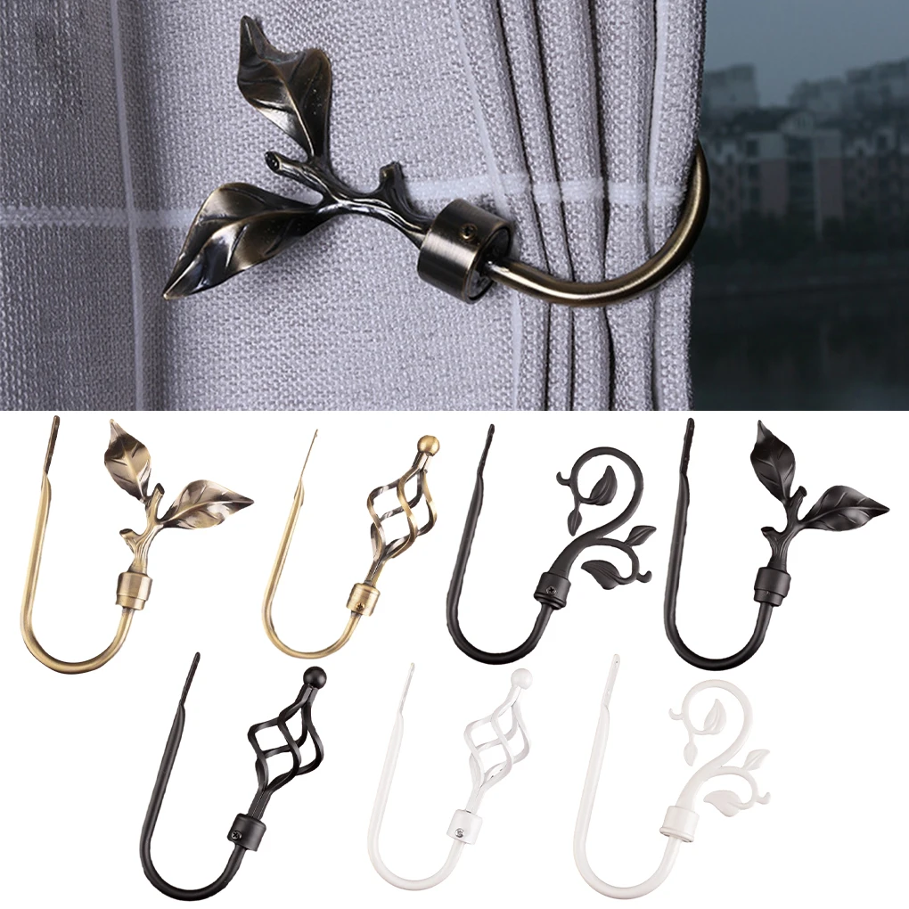 

Functional Curtain Hooks For Easy Curtain Management Durable Metal Curtain Tieback Curtain Track