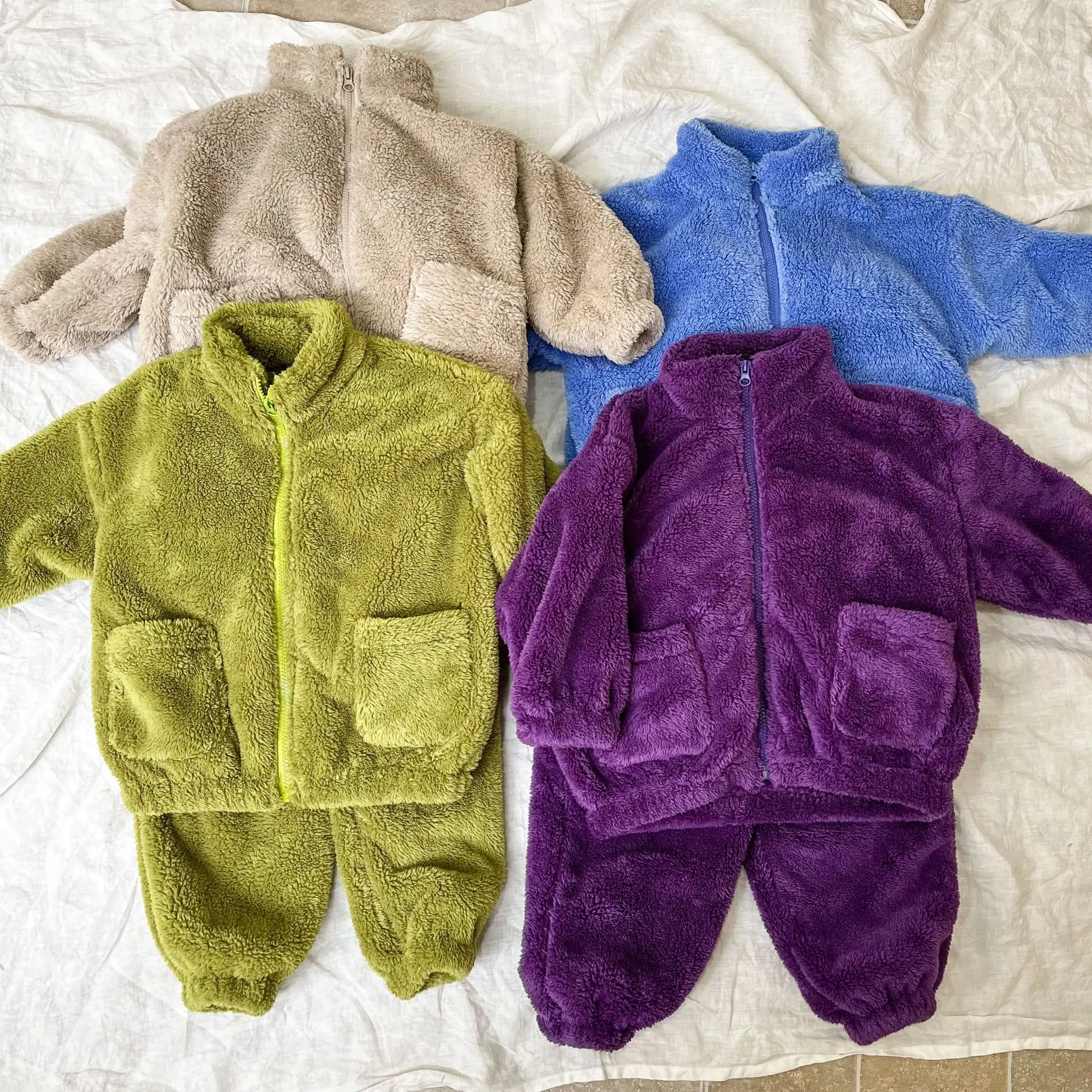 

1 To 12 Years, Boys Set Girl Clothing Winter Autumn Coats + Pant Suit School Kids Clothes Sets Children Outfits Green Blue Suits