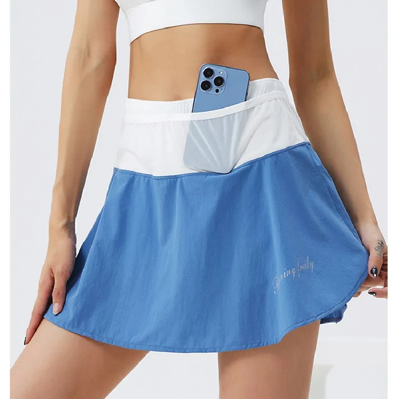 

Women Sports Golf Pleated Skirt Fashion Gym Fitness Shorts Golf Tennis Skirts Athletic Badminton Running Short Workout Skort