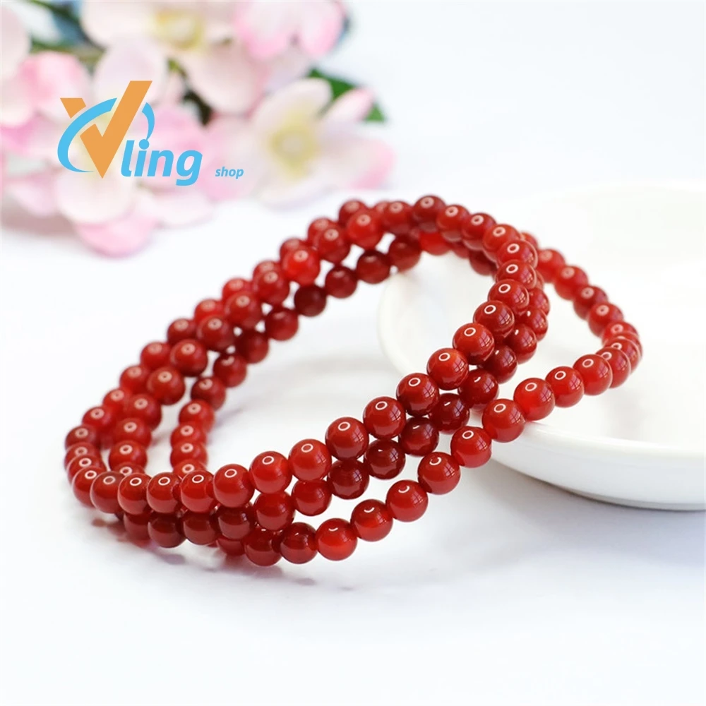 108 Natural Red Agate Hand  String Holiday Giftyoung People Trending Products 2022ukrainian StylePersonalized Fashion Luxury