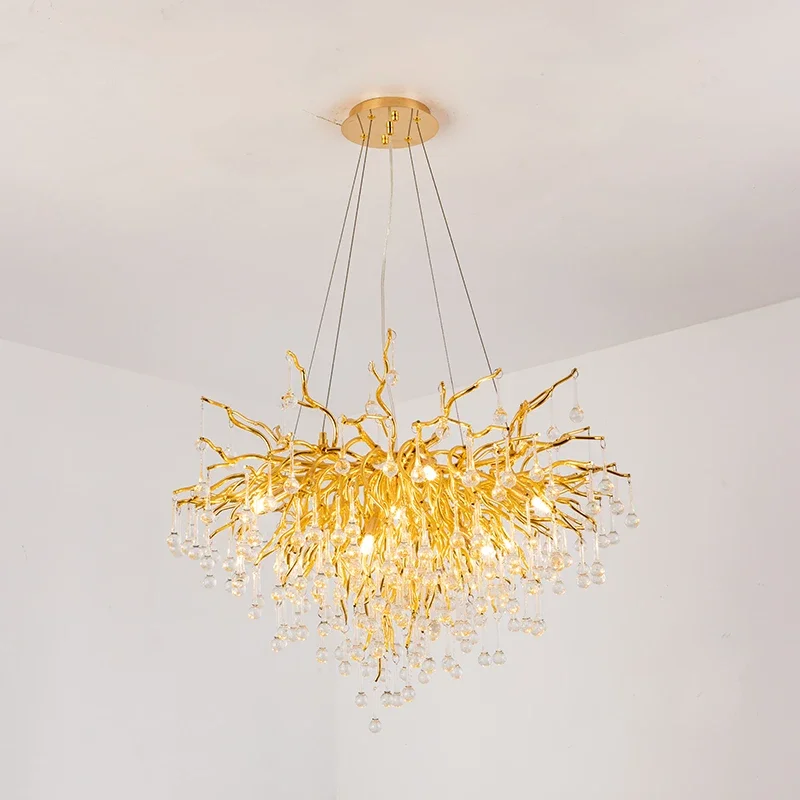 Modern Luxury Crystal Chandelier Living Room Decoration LED Chandeliers Lighting Villa Water Drop Pendant Lamp led chandelier,ceiling chandelier