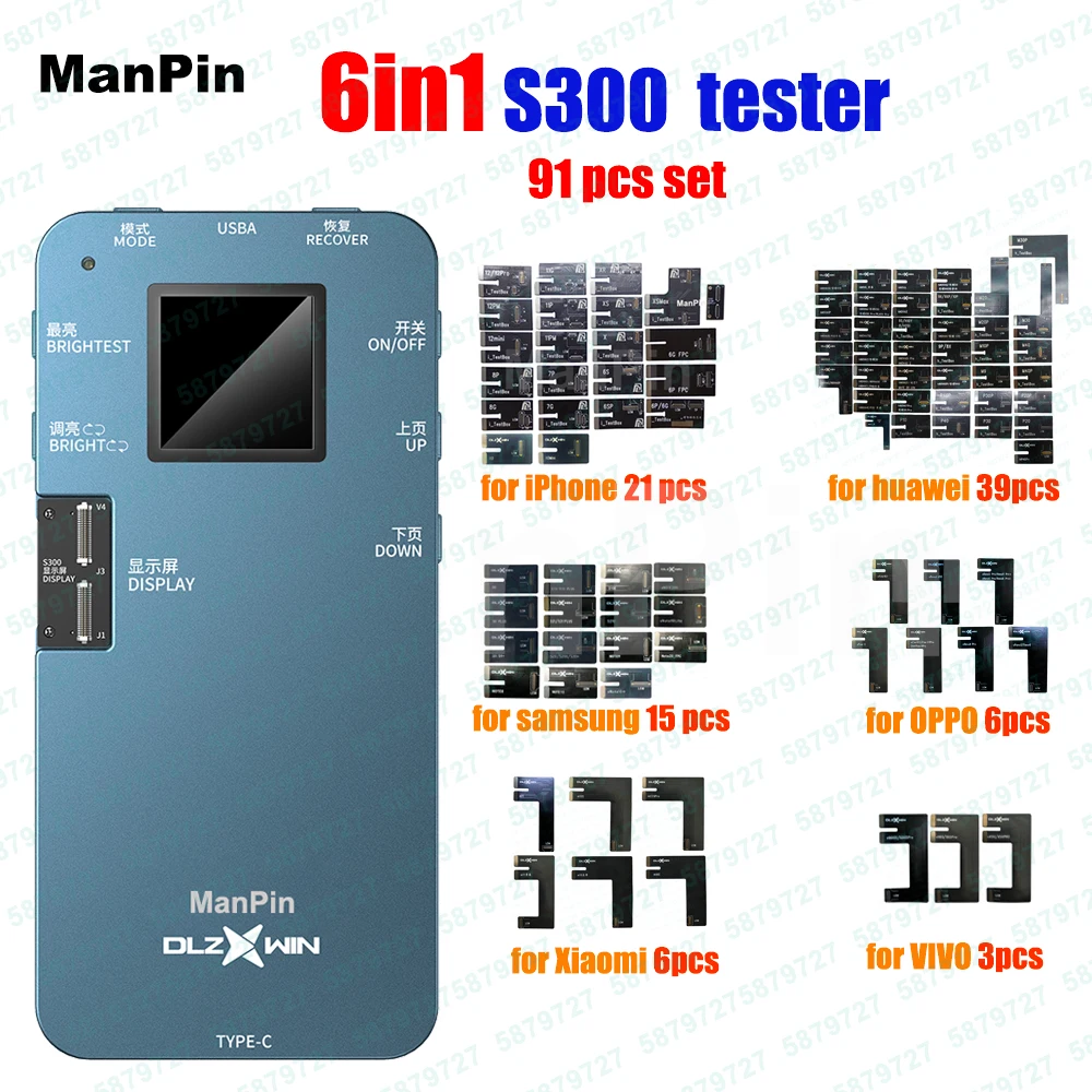 Tester S300 LCD Screen 3D Touch Display Testing For iPhone Samsung Huawei Xiaomi OPPO VIVO 13 Mini 12 Pro Max 11 XS X 6in1 Fix |
