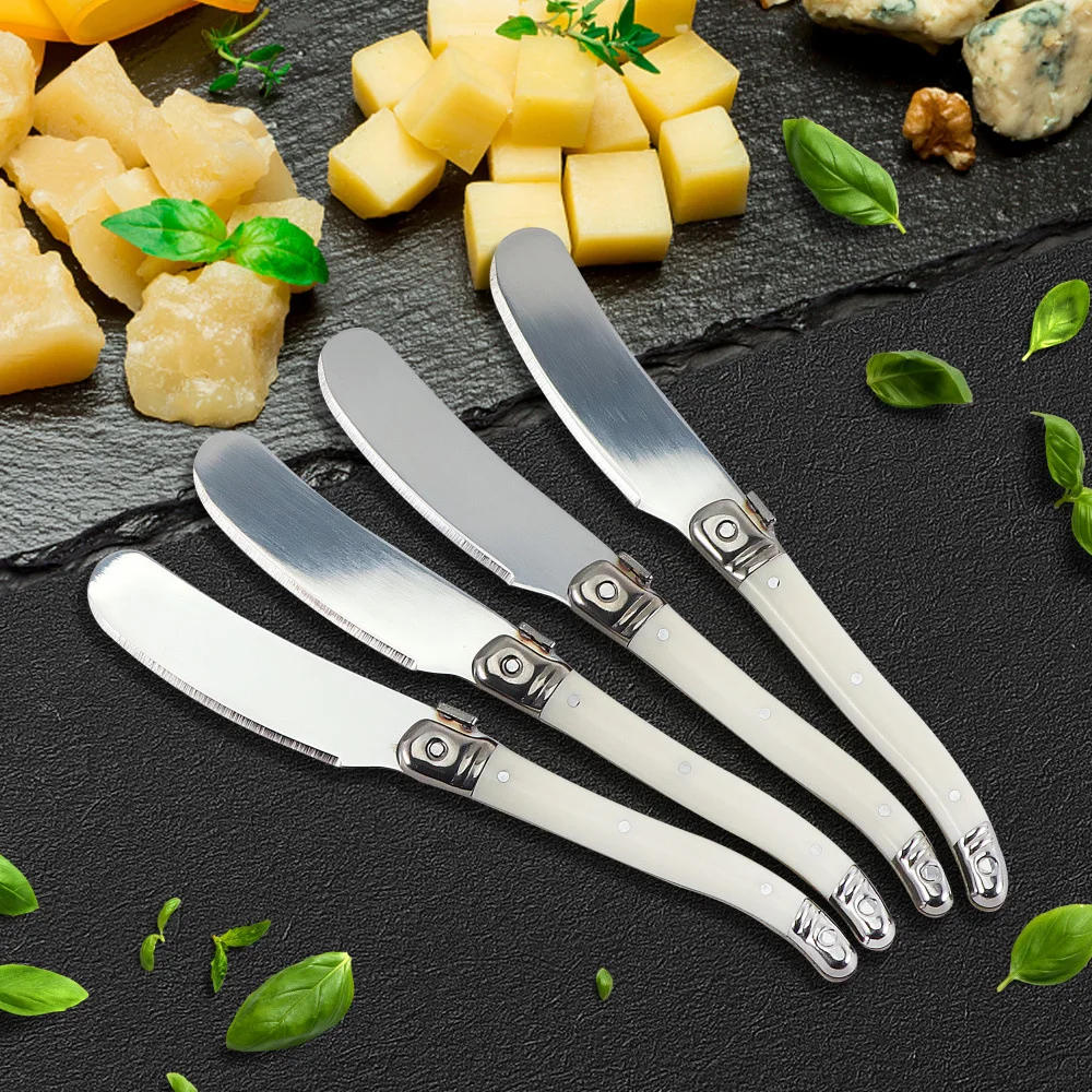 Butter Knife F2414 Stainless Steel Toast Cheese Jam Plastic Handle Cream Cheese Butter Knife Cake Scraper