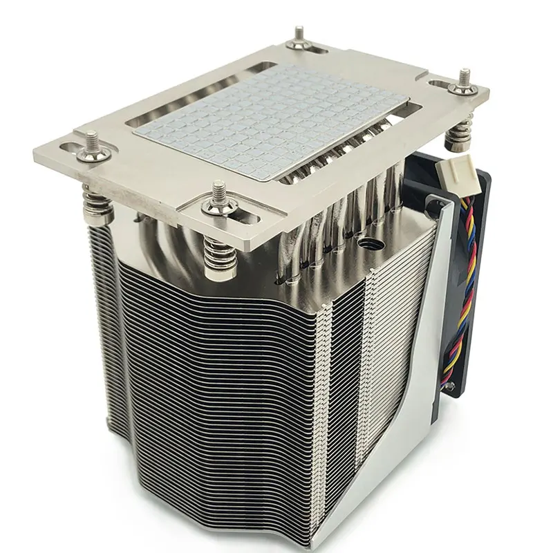 COOLSERVER P42 6 히트 파이프 CPU 쿨러 팬 냉각 4 핀 조용한 팬 PWM 라디에이터, AMD SP3 마더 보드 Cpu 프로세서 팬 방열판