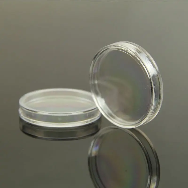 10pcs Coin Storage 38mm Clear Round Cases Coin Storage Capsules Holder Round Plastic