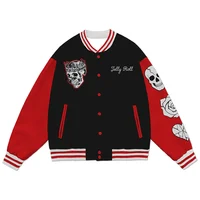 Jelly Roll Skull Baseball Jacket Men Bomber Jacket Outerwear Backroad Baptism Tour Merch Baseball Uniform Casual Tracksuit 2