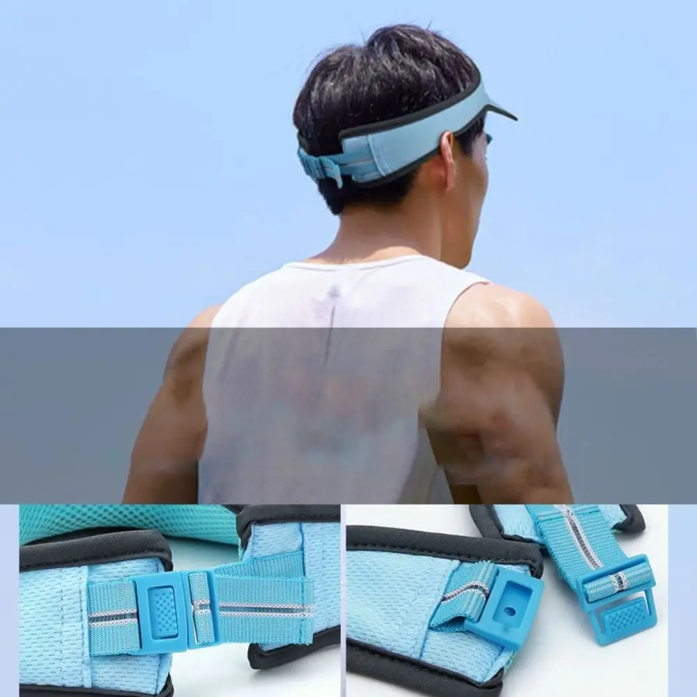 New Breathable Summer Sun Visor Hats UV Protection Quick-drying Sunscreen Cap Adjustable Solid Tennis Hat for Men Women