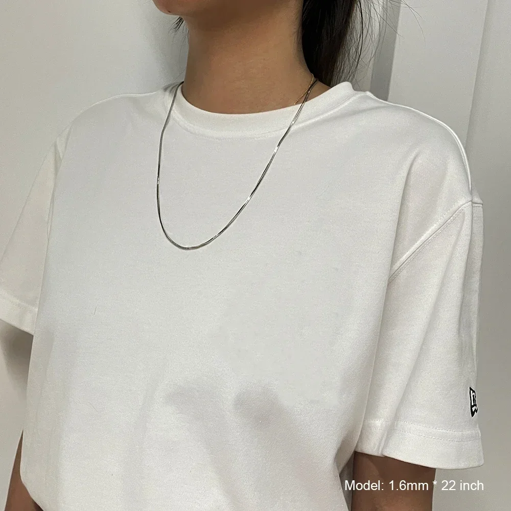 Silver Necklace 925 Sterling Silver Necklace Chain Women And Men Vintage Foxtail 1.6mm Retro Solid Thai Silver Italy Fine Jewelry