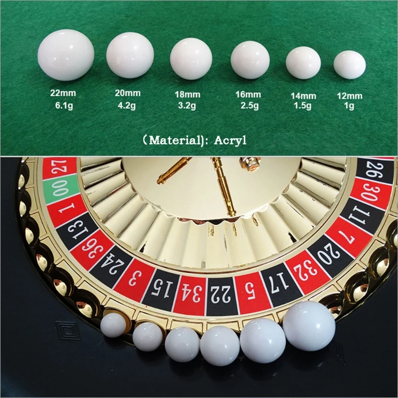 5pcs Russian Roulette Ball Casino Roulette Game Replacement Ball Acrylic roulette replacement ball