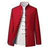 Tang Suit (top + Pants) Spring and Autumn Elderly People Door Flaperon Embroidery Father Men's Hanfu Chinese Style Suit 2