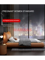 Linlamlim Genuine Leather Bed Double Size Rectangle Bed Frame Nordic King/Queen Size Wedding Lits Designer Upholstered Camas 3