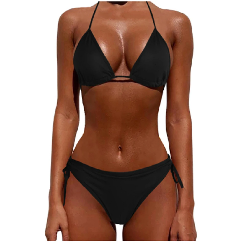 Bikini Set 2 Pieces Sexy Halter Beach Wear Brazilian Bikinis With Cover-up Ladies Holidays Swimming Suit Mujer Push Up Bodysuits