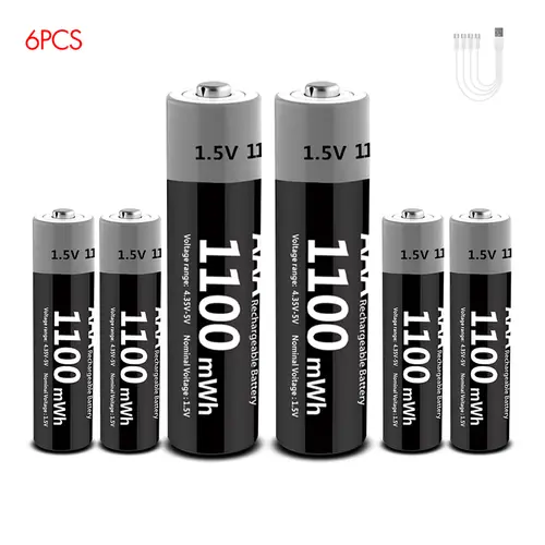 Kuugro Li-ion AAA and AA Rechargeable Batteries USB Lithium-ion 3400mWh 1.5V AA Rechargeable Batteries+1100mWh 1.5V AAA Battery - Image 21
