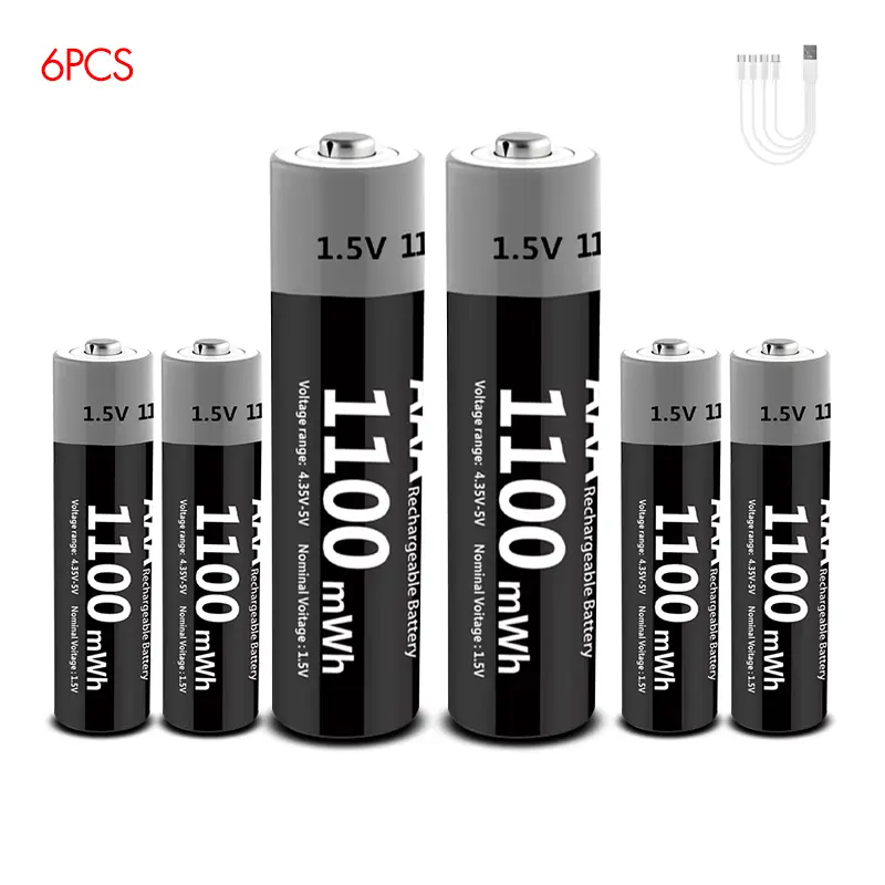Kuugro Li-ion AAA and AA Rechargeable Batteries USB Lithium-ion 3400mWh 1.5V AA Rechargeable Batteries+1100mWh 1.5V AAA Battery - Image 21