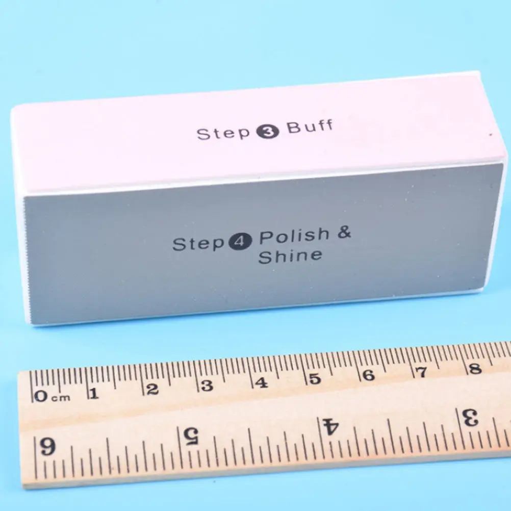 10개입 듀얼 그레인 4면 연마 블록 네일 버퍼 (천연 네일 아트워크 조각, 보디..