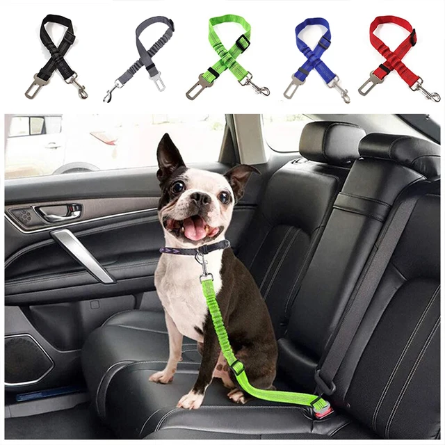 Adjustable Dog Car Safety Belt Elastic Nylon Seat Belt Anti-Shock Harness Lead Restraint Seatbelt Pet Cat Dog Safety Supplies 6