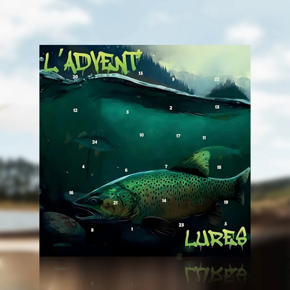Christmas Fishing Advent Calendar 24 Days Lures Set Tackle Box Creative Xmas Gifts christmas countdown calendar,christmas advent calendar,fishing advent calendar
