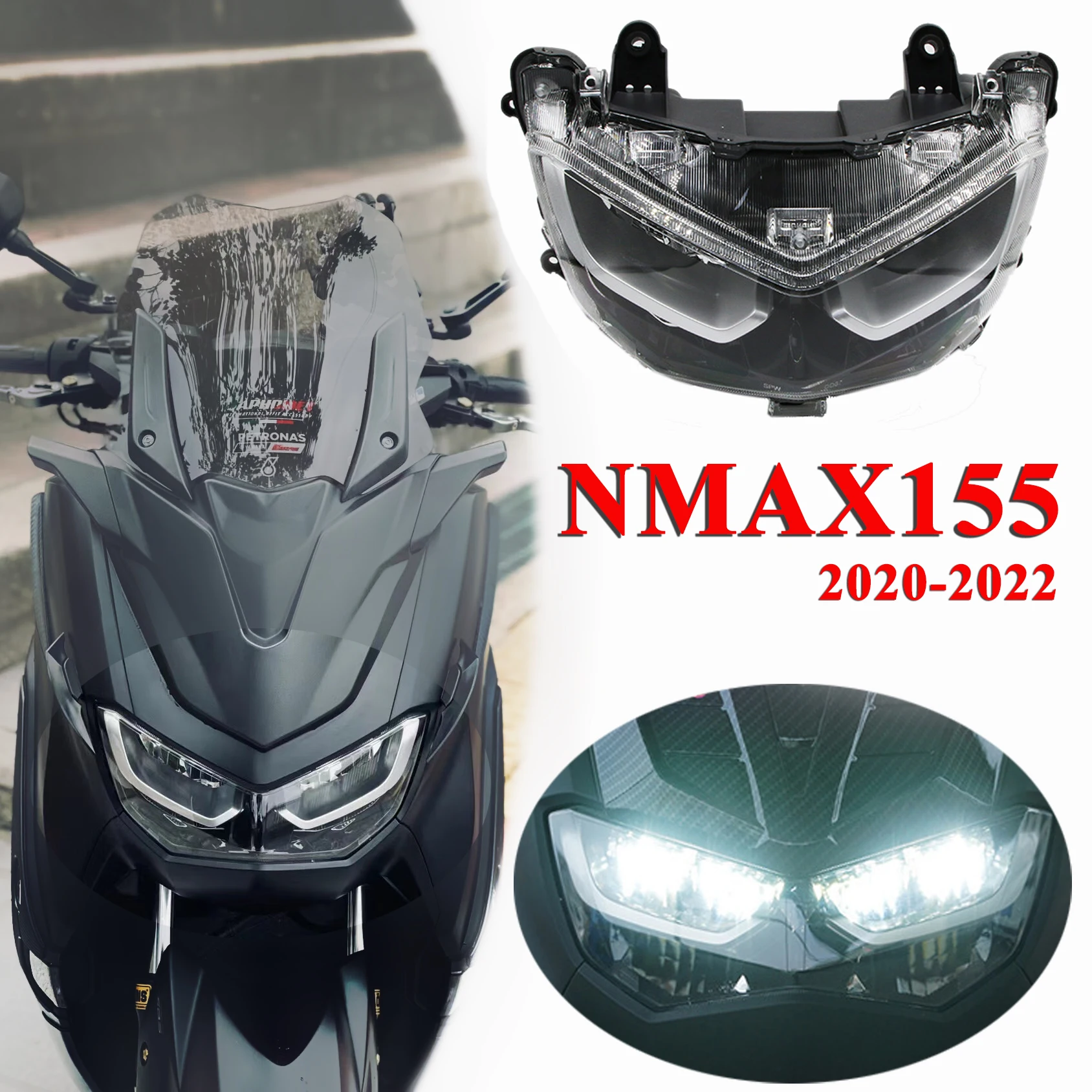

Модифицированная мотоциклетная фара NMAX155 NMAX, фара с указателем поворота, фара, задний фонарь для yamaha NMAX155 2020 2021 2022